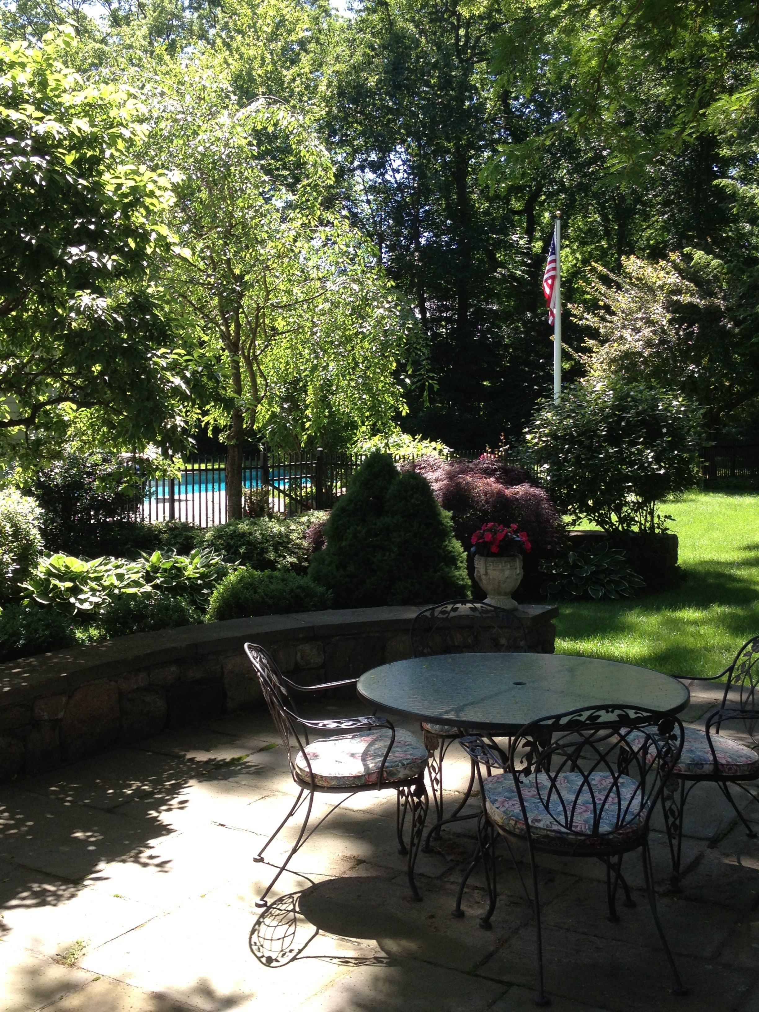 Peeking through to the pool.