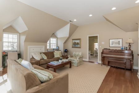 One of three rooms "the family" can hang in.  Note the Kelly Werstler wall paper in the room off to the side!  If you like wall paper, this house has some stunners!