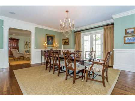 Beautiful dining room close to the "hub" of the house... the kitchen.