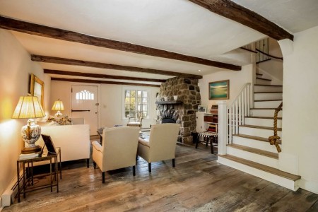 Comfortable and surprisingly spacious. Imagine those winter nights in front of that fireplace!