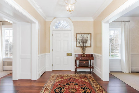 Simple and beautiful front door with hardware 