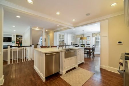 Open living to the family room, the mud room and the play room over the garage. And, of course the large flat back yard.