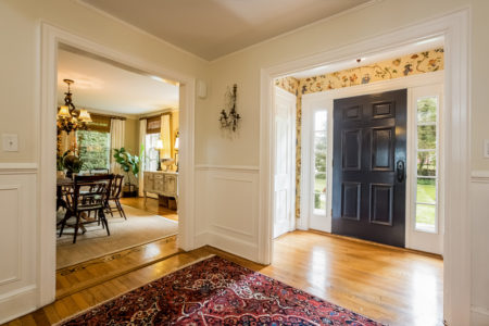 wide open doors and and gracious rooms create a very inviting first floor. 